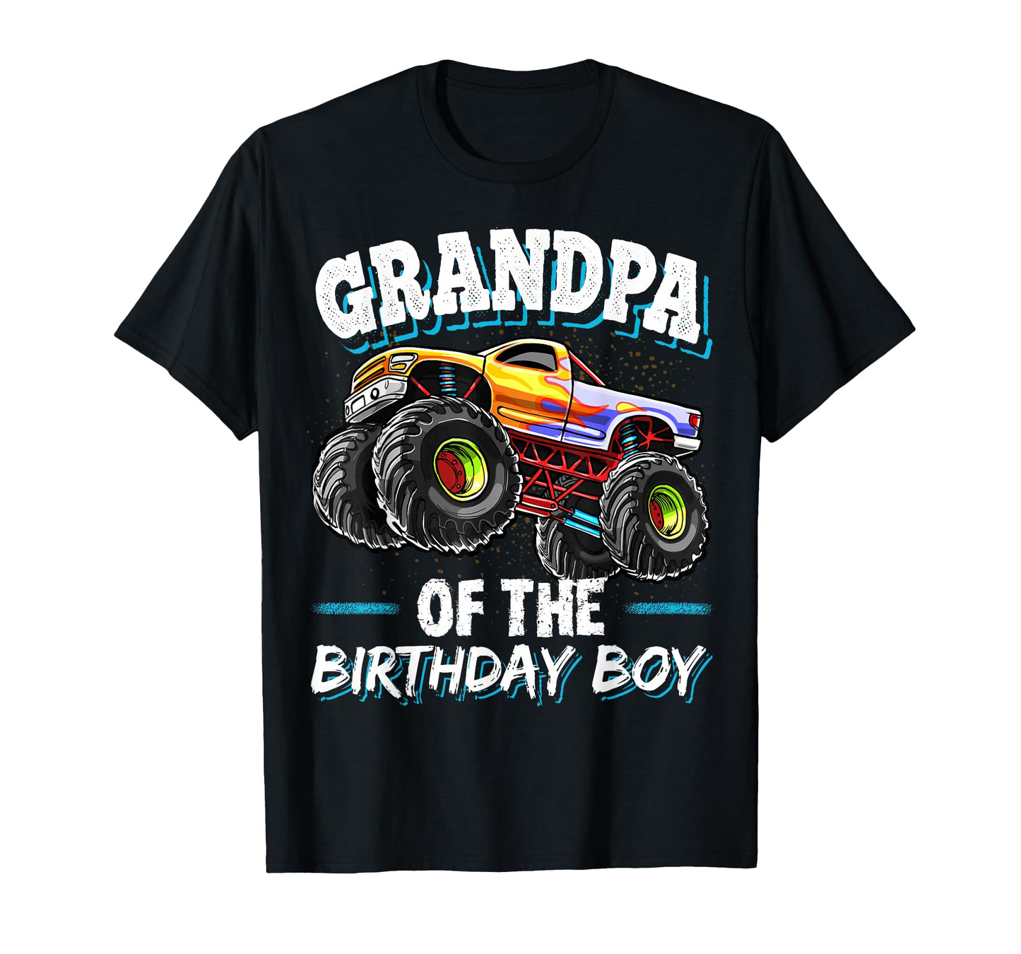 Grandpa of the Birthday Boy Monster Truck Birthday Party T-Shirt