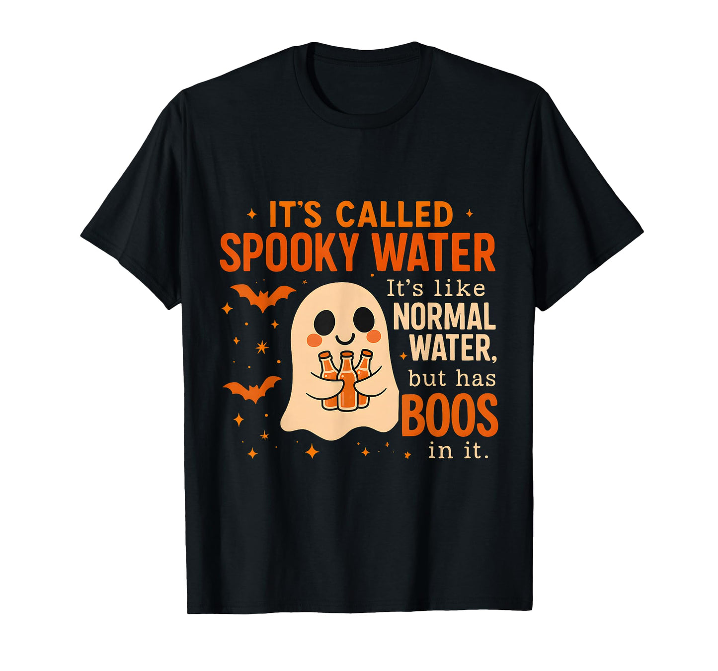 Cute Spooky Water Ghost Pun Funny Halloween Boo T-Shirt