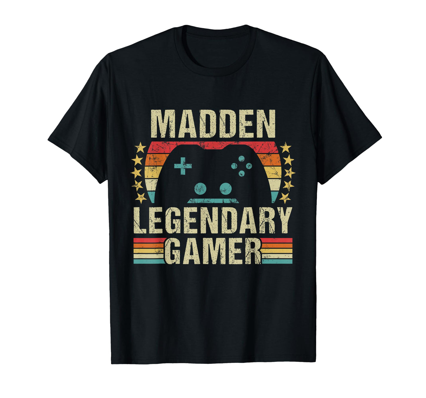 Madden Gamer Retro Gaming Vintage Game Personalized 70s T-Shirt
