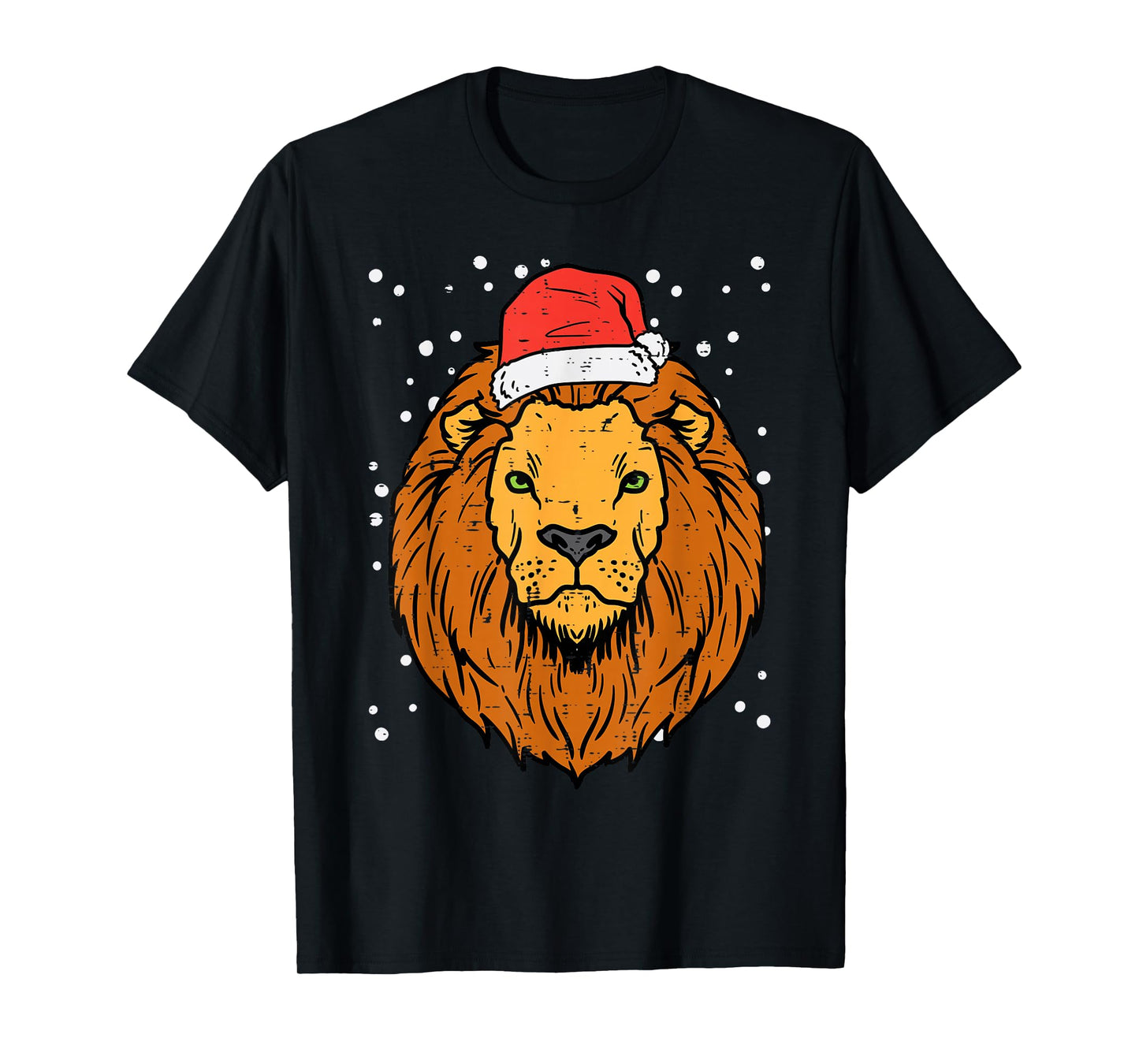 Christmas Lion Santa Animal Xmas Men Women Boys Girls Kids T-Shirt
