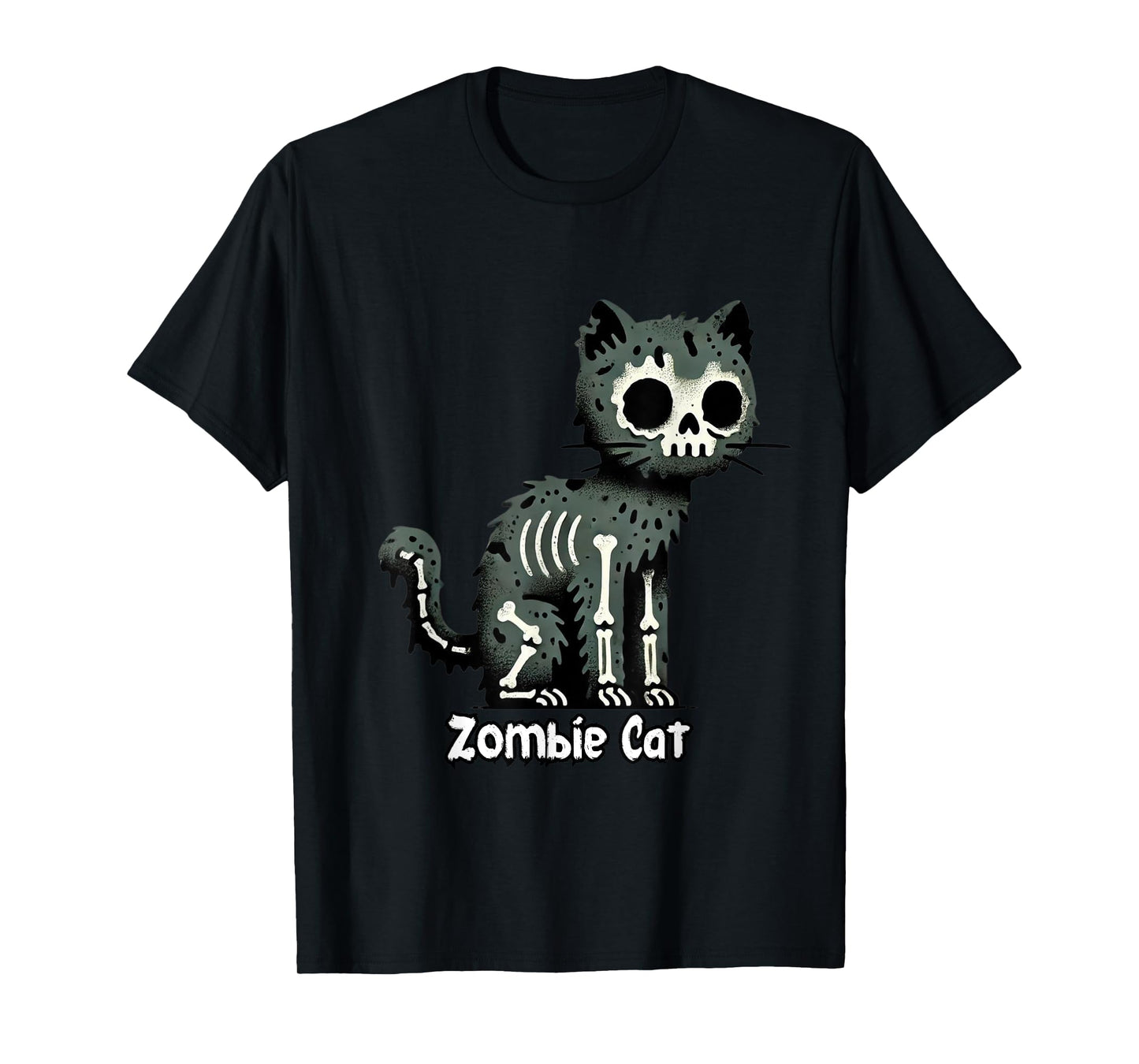 Spooky & Cute Cat Zombie Halloween Men Women Kids T-Shirt