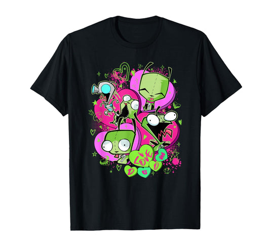 Invader Zim Valentine's Day Gir I Love Doom Poster T-Shirt