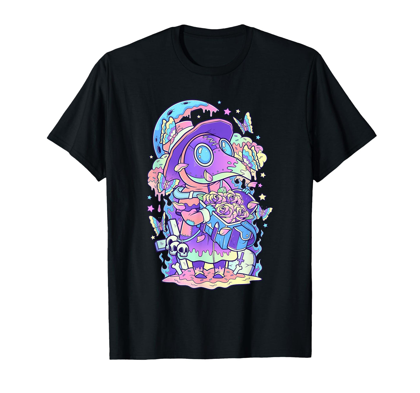 Kawaii Pastel Goth Cute and Scary Plague Doctor T-Shirt