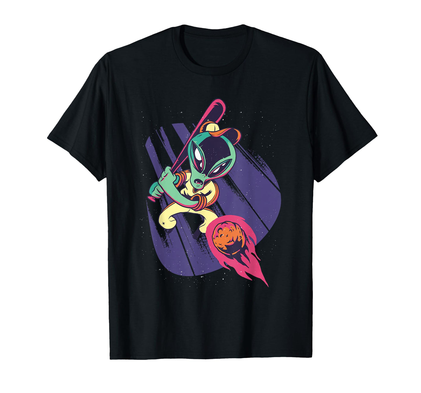 Baseball Alien Space T-Shirt