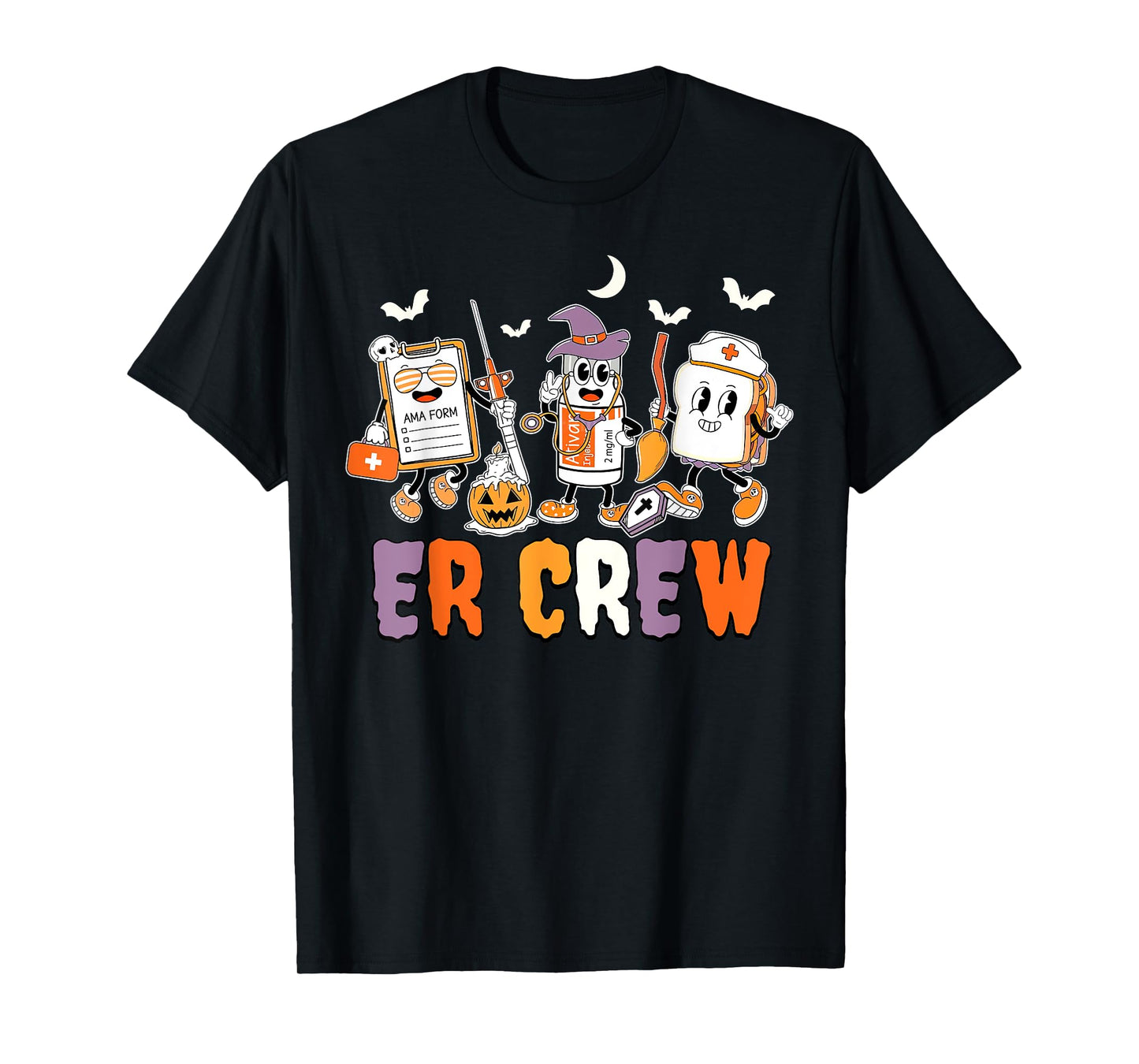 Retro ER Crew Emergency Room Emergency Department Halloween T-Shirt