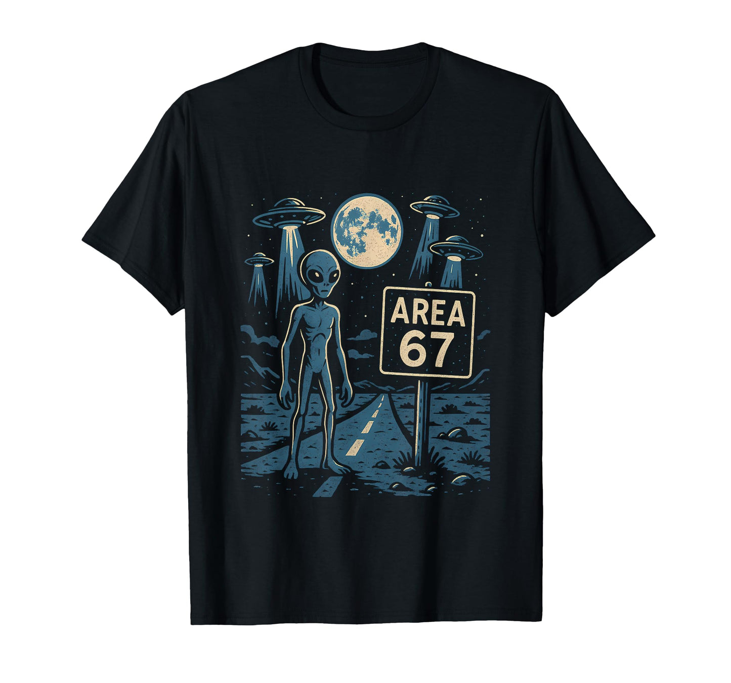 Area 67 Alien UFO Encounter Design for Space Lovers T-Shirt