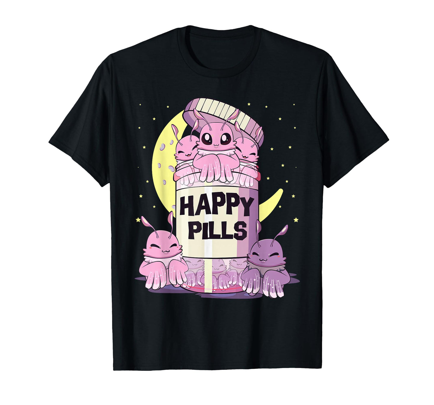 Pastel Goth Kawaii Cute Happy Pills Mothman T-Shirt
