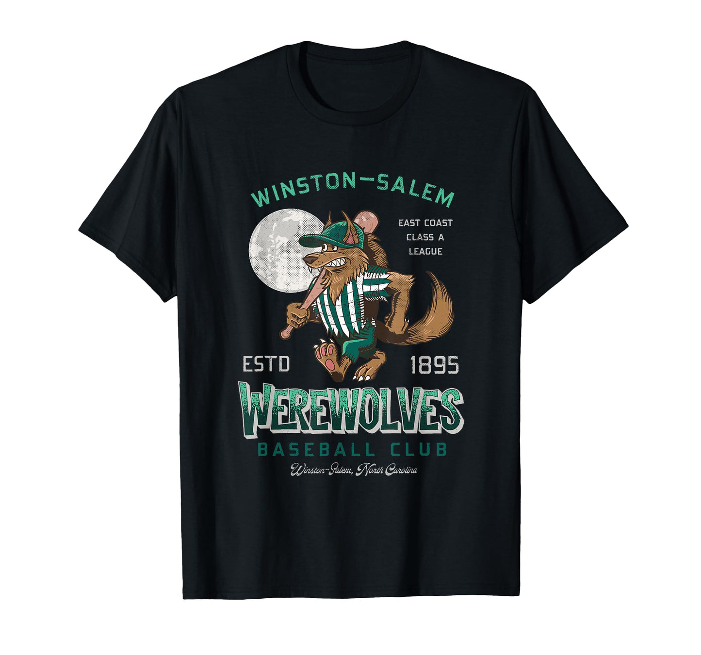 Winston Salem Werewolves Retro Minor League Baseball Team T-Shirt