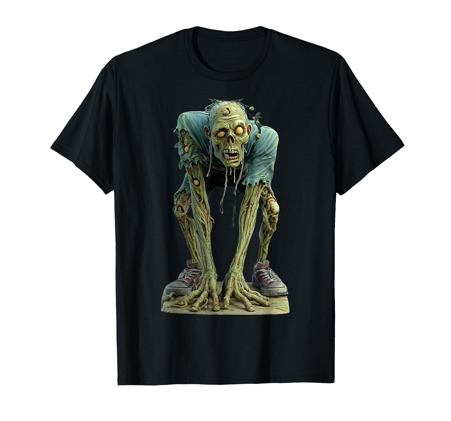 Creepy Zombie Graphic-Undead Horror Halloween Scary Monster T-Shirt