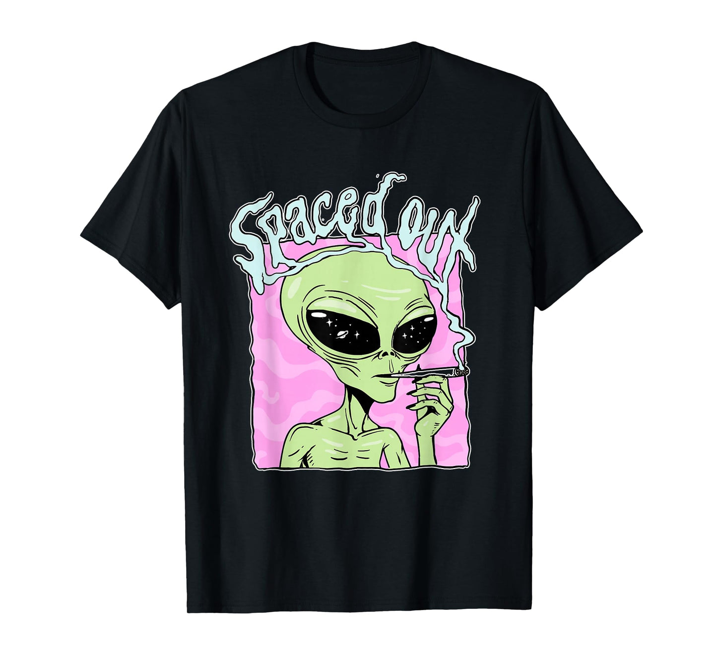 Marijuana Weed Smoking Alien Shirt Cannabis Stoner Smoker T-Shirt