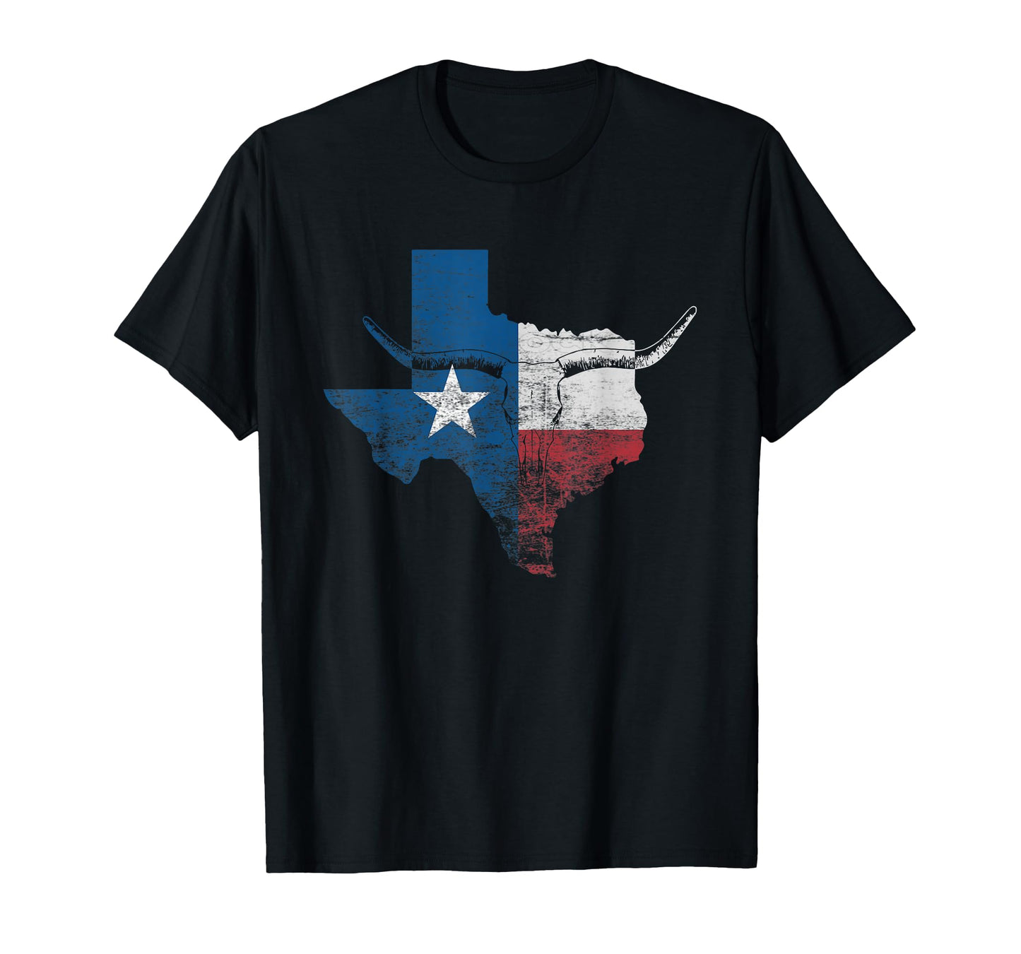 Texas Flag Shirt. Vintage Texas Flag Longhorn Skull Retro TX T-Shirt