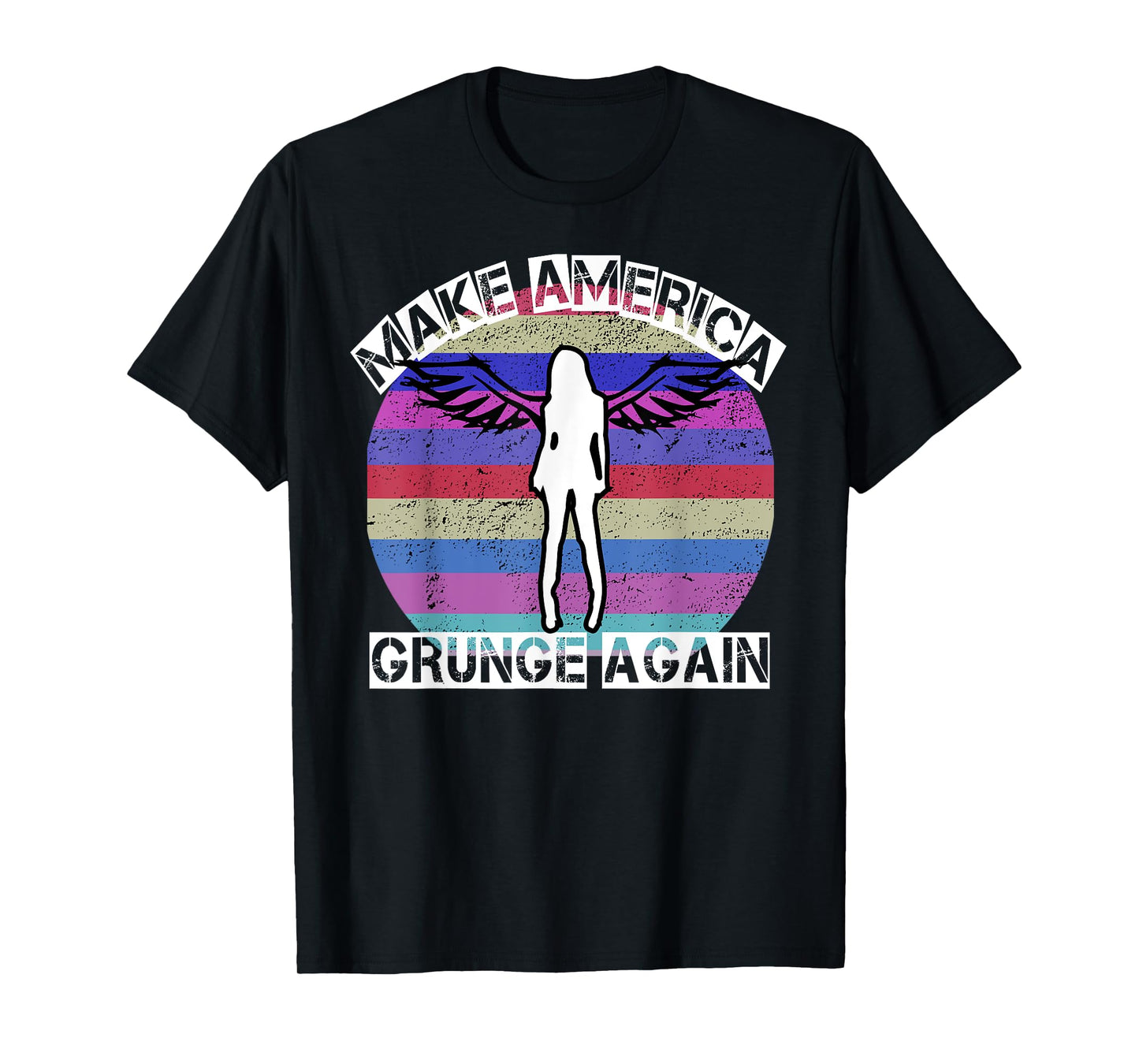 Make America Grunge Again Seattle Rock Distressed T-Shirt T-Shirt