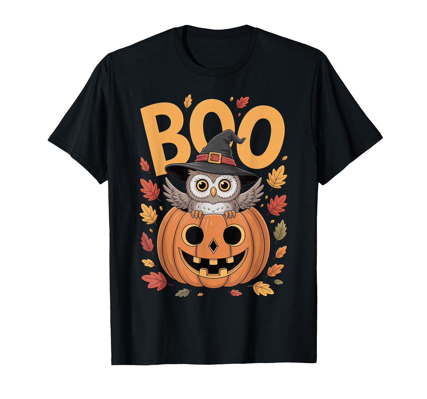 Owl Costume on Pumpkin Halloween Owl T-Shirt