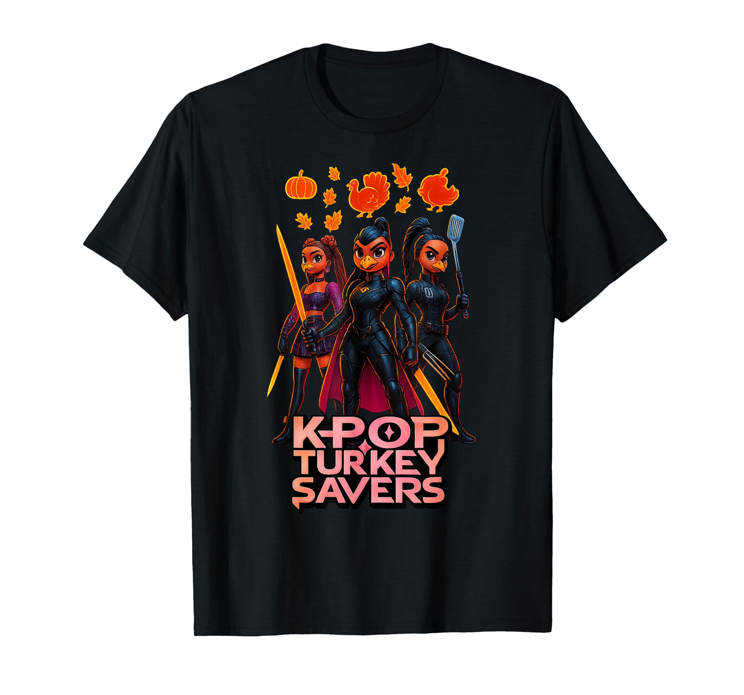 K-Pop Turkey Savers | Funny Thanksgiving Graphic T-Shirt