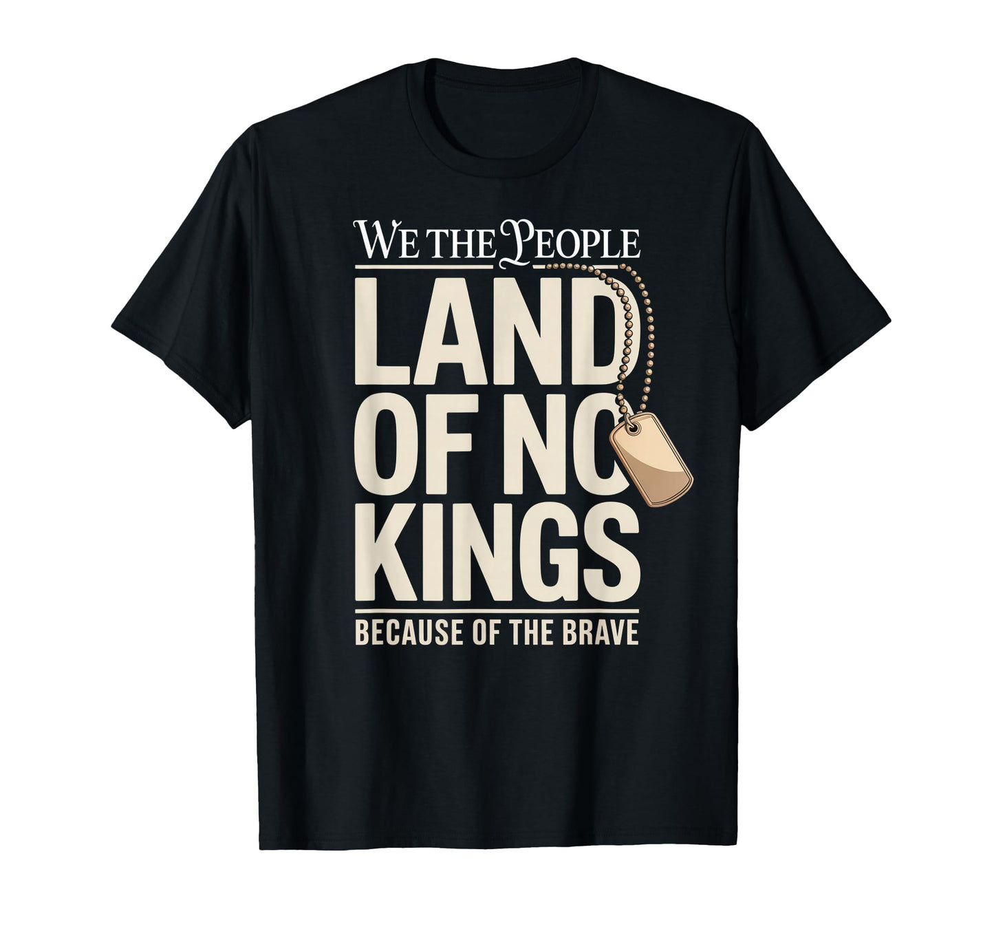 America Vintage No Kings Day Because of The Brave T-Shirt