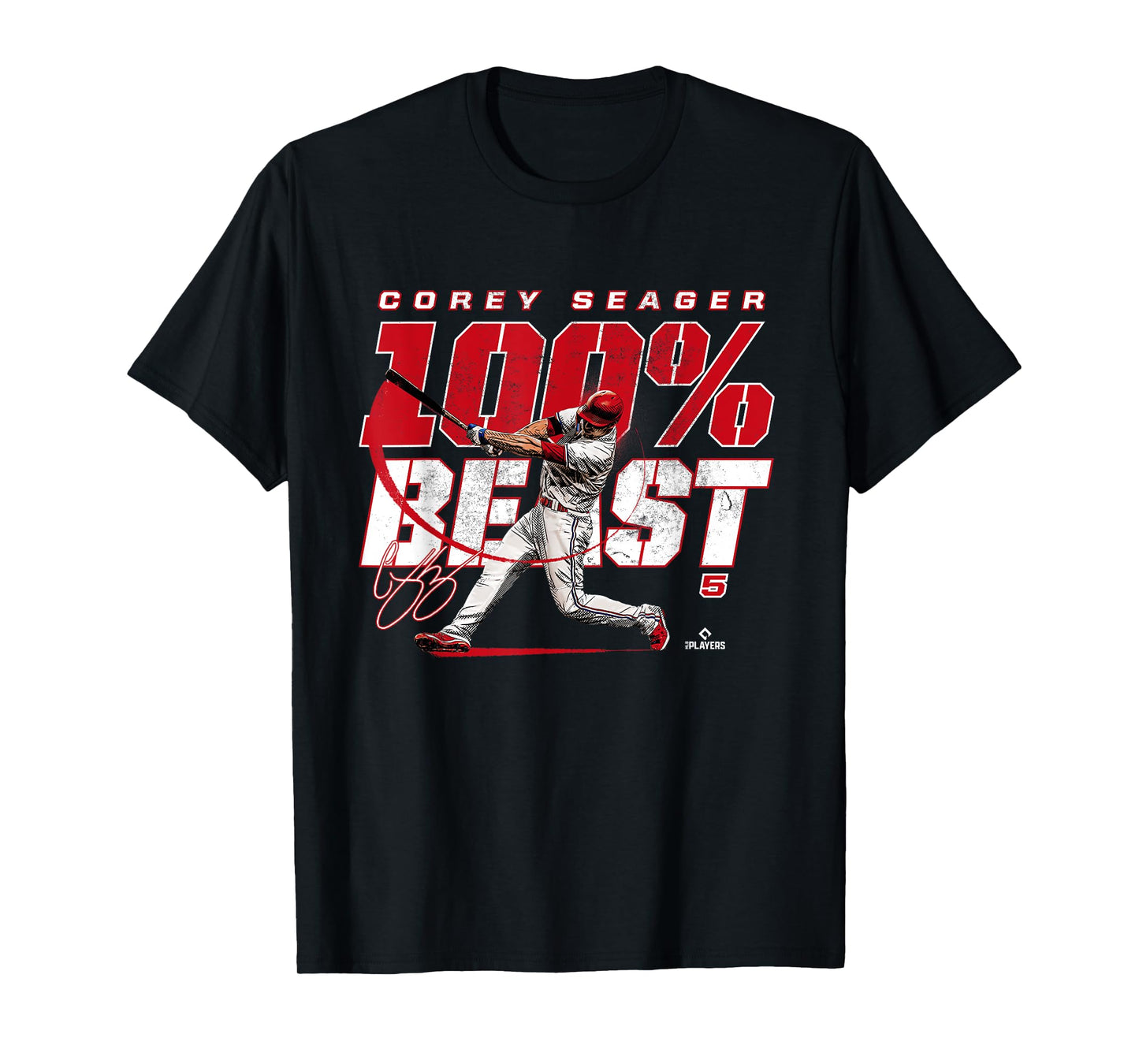100 Percent Beast Corey Seager Texas MLBPA T-Shirt