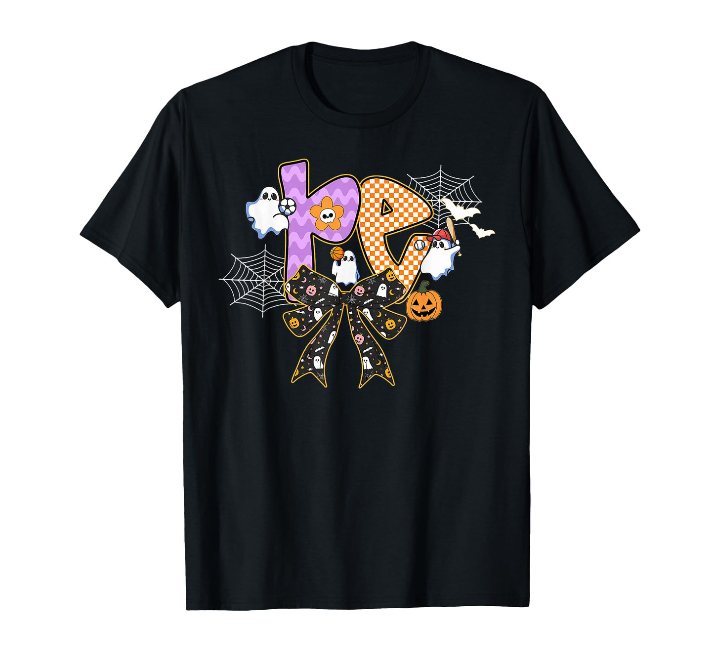 PE Teacher Coach Coquette Ghost Halloween Physical Education T-Shirt