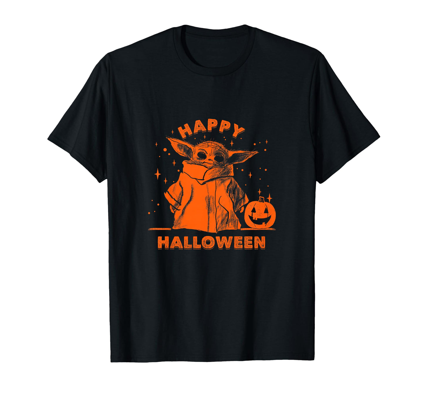 Kids Star Wars: The Mandalorian Grogu Happy Halloween Pumpkins T-Shirt