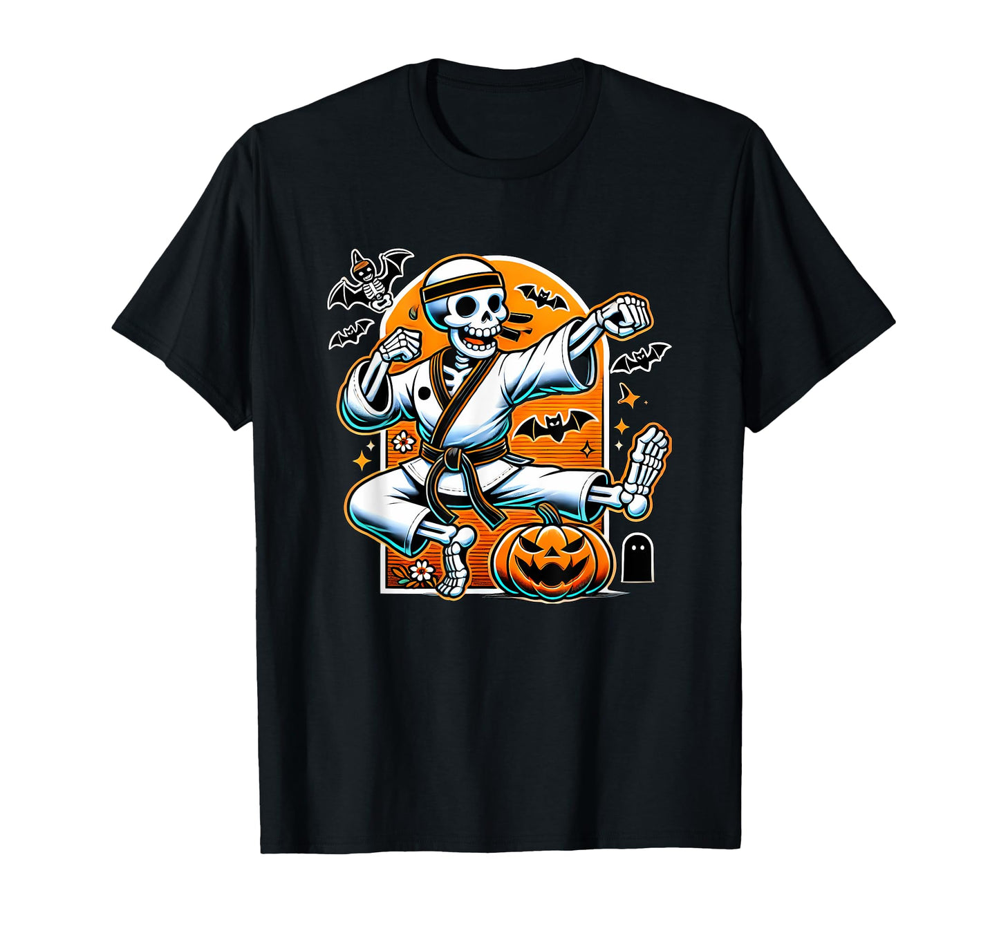 Halloween Skeleton Karate T-Shirt