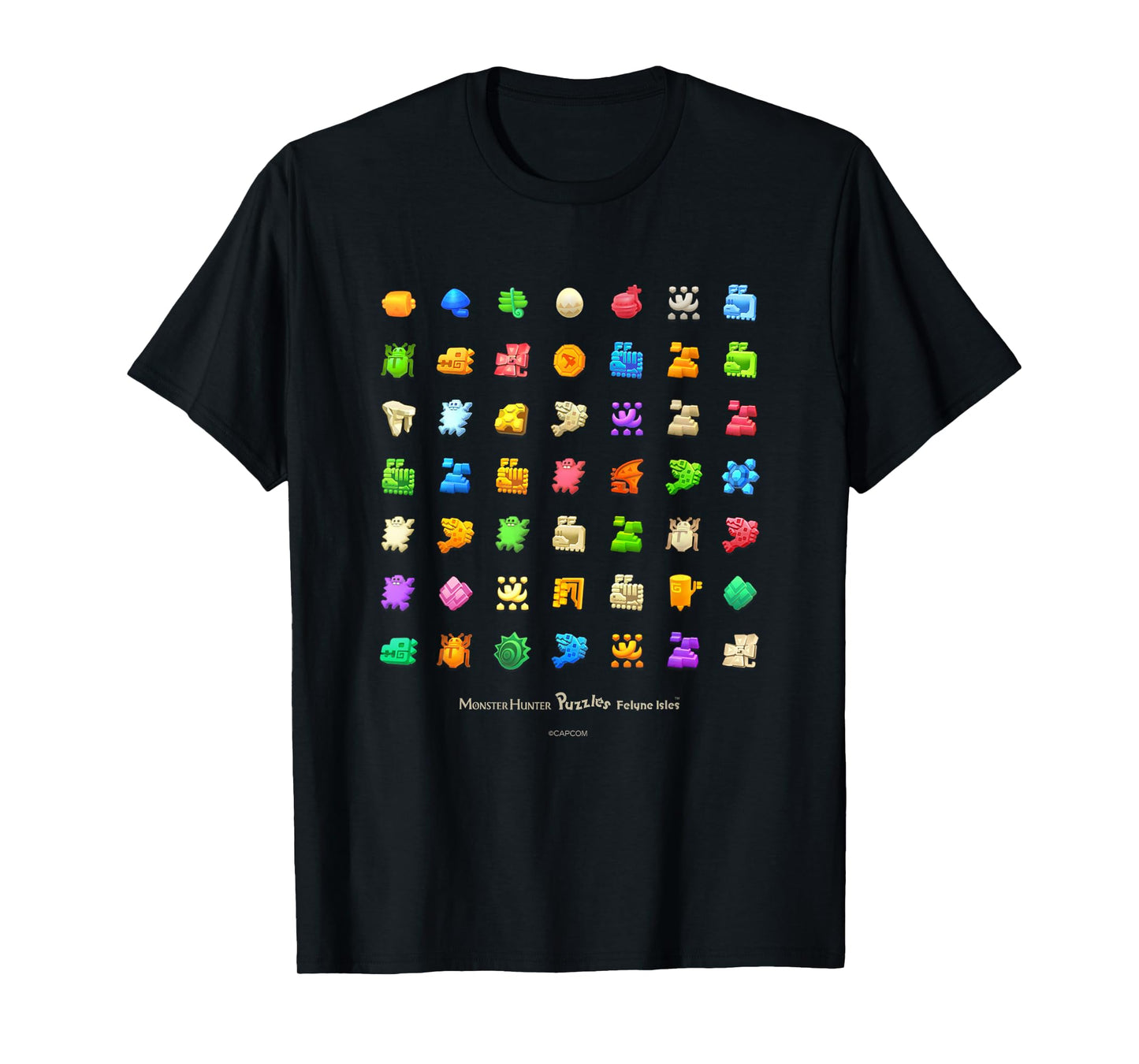 Monster Hunter Puzzles: Felyne Isles Pieces T-Shirt