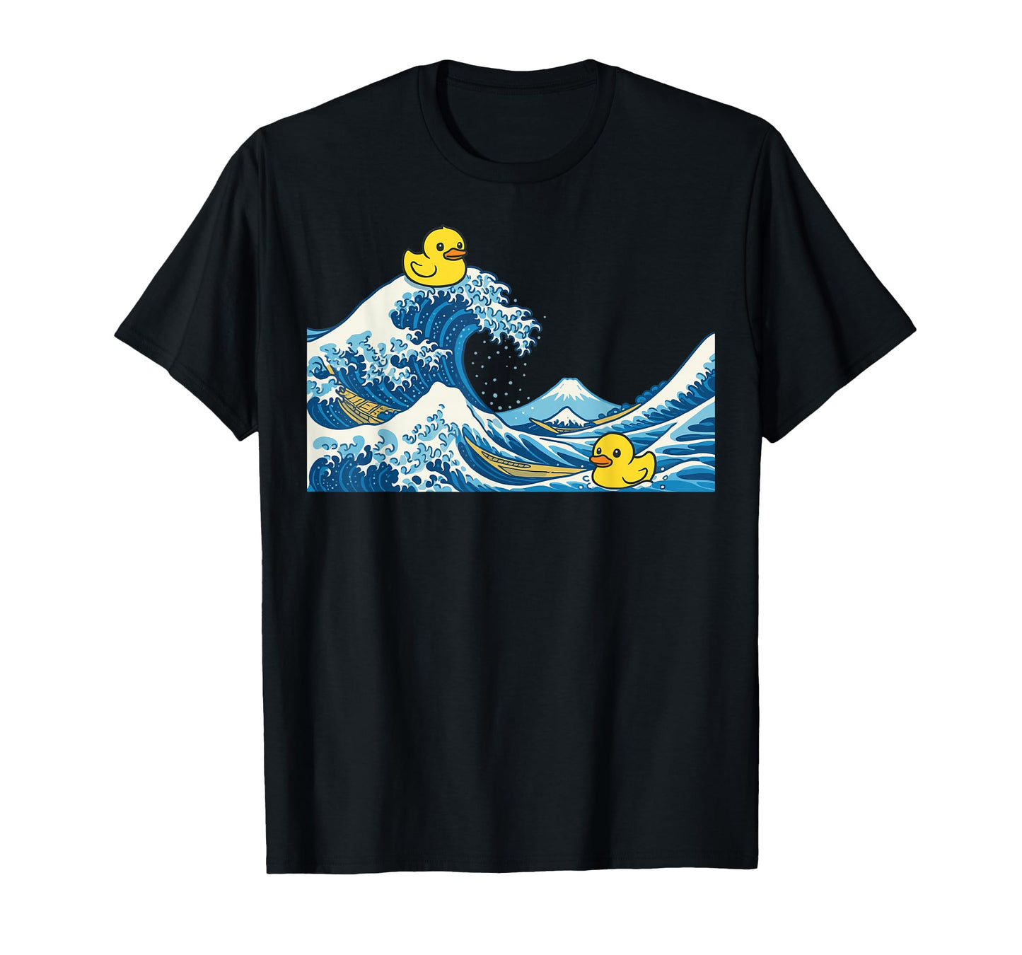 Rubber Duck Surfing Japanese Wave T-Shirt
