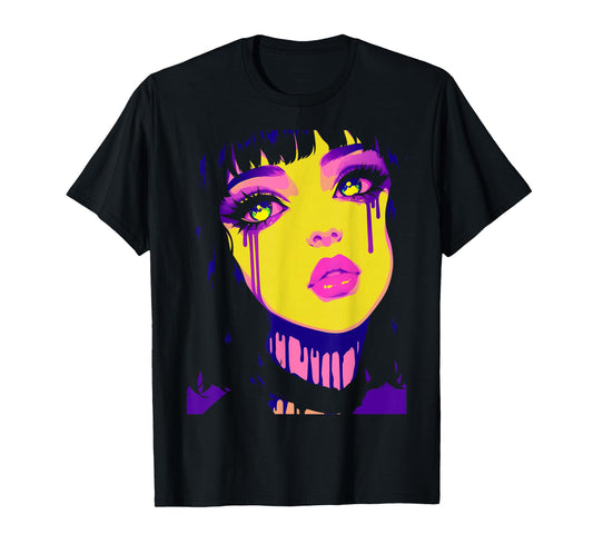 Cybergoth Cybercore Grunge Punk Goth Girl Alt Anime Manga T-Shirt