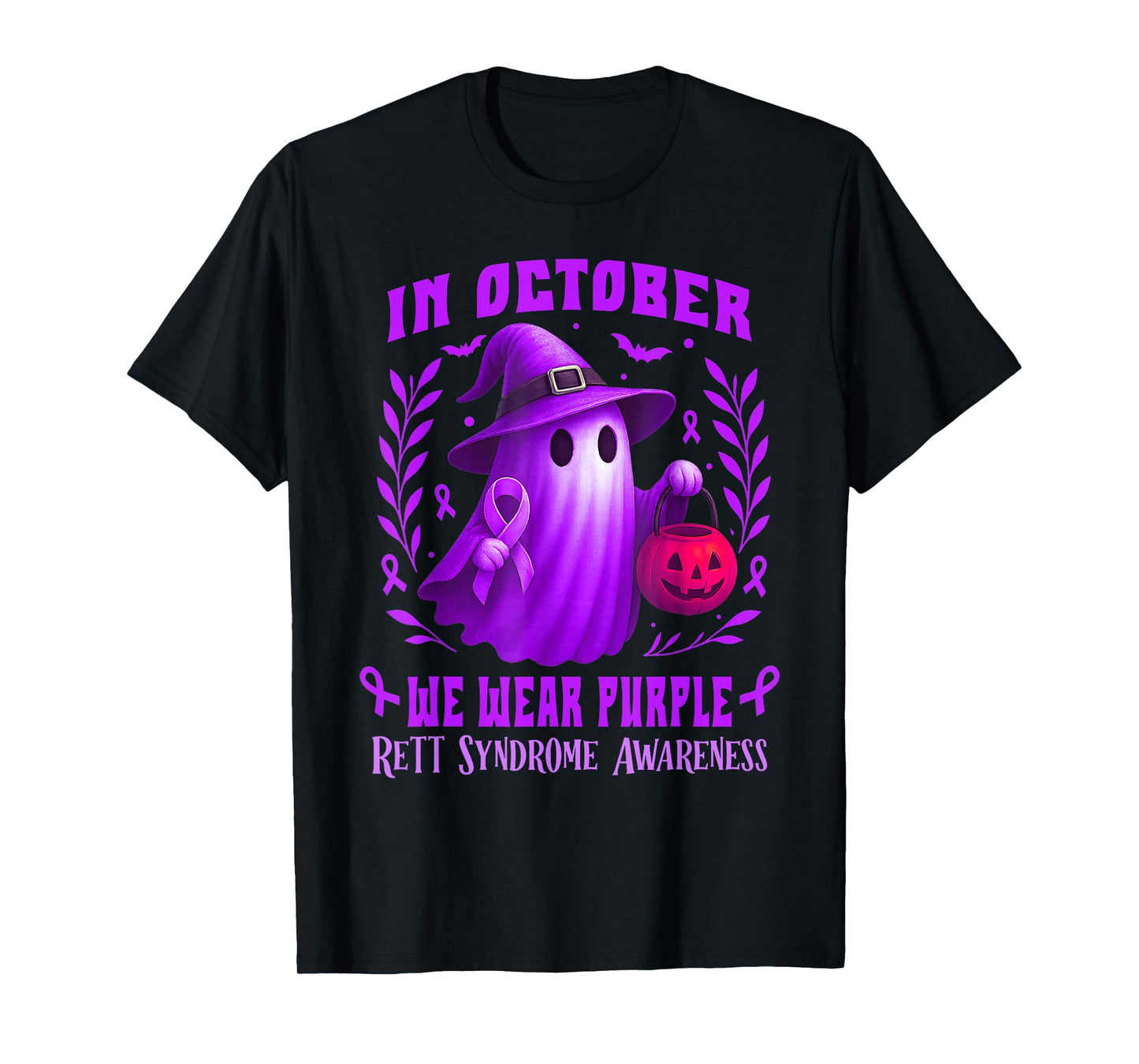 Rett Syndrome Awareness Month Funny Halloween Boo Ghost T-Shirt