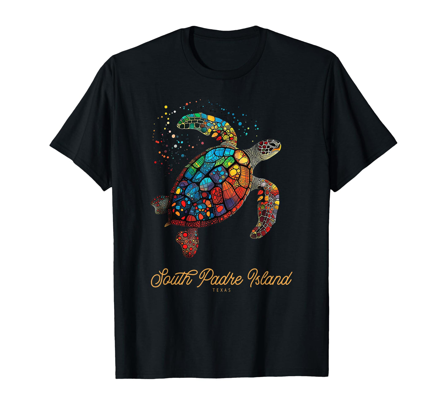 South Padre Island Vintage Retro Texas Sea Turtle Holiday T-Shirt