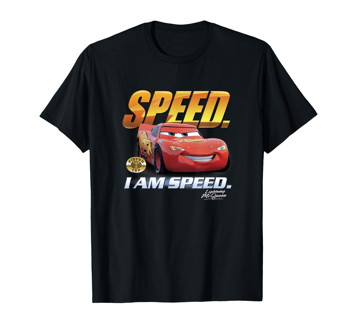 Disney Pixar Cars Lightning McQueen Speed I Am Speed T-Shirt