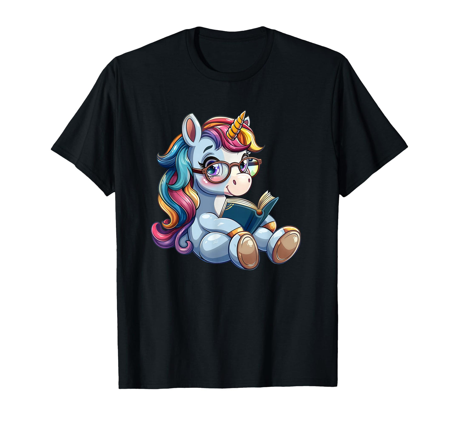 Unicorn Reading Book - Unicorn Kawaii Japanese T-Shirt