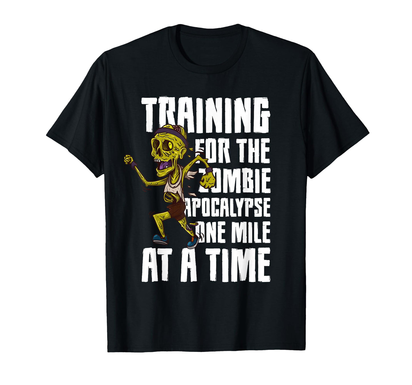 Training For The Zombie Apocalypse Marathon Jogging T-Shirt