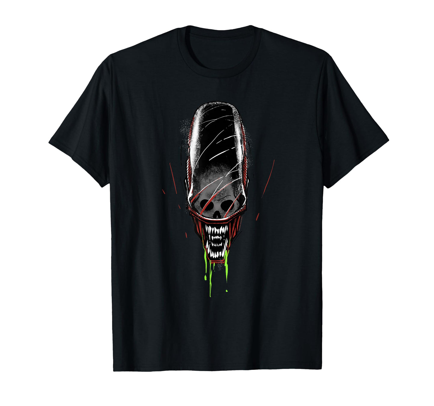 Alien: Romulus Xenomorph Head Skull and Double Jaws Art T-Shirt