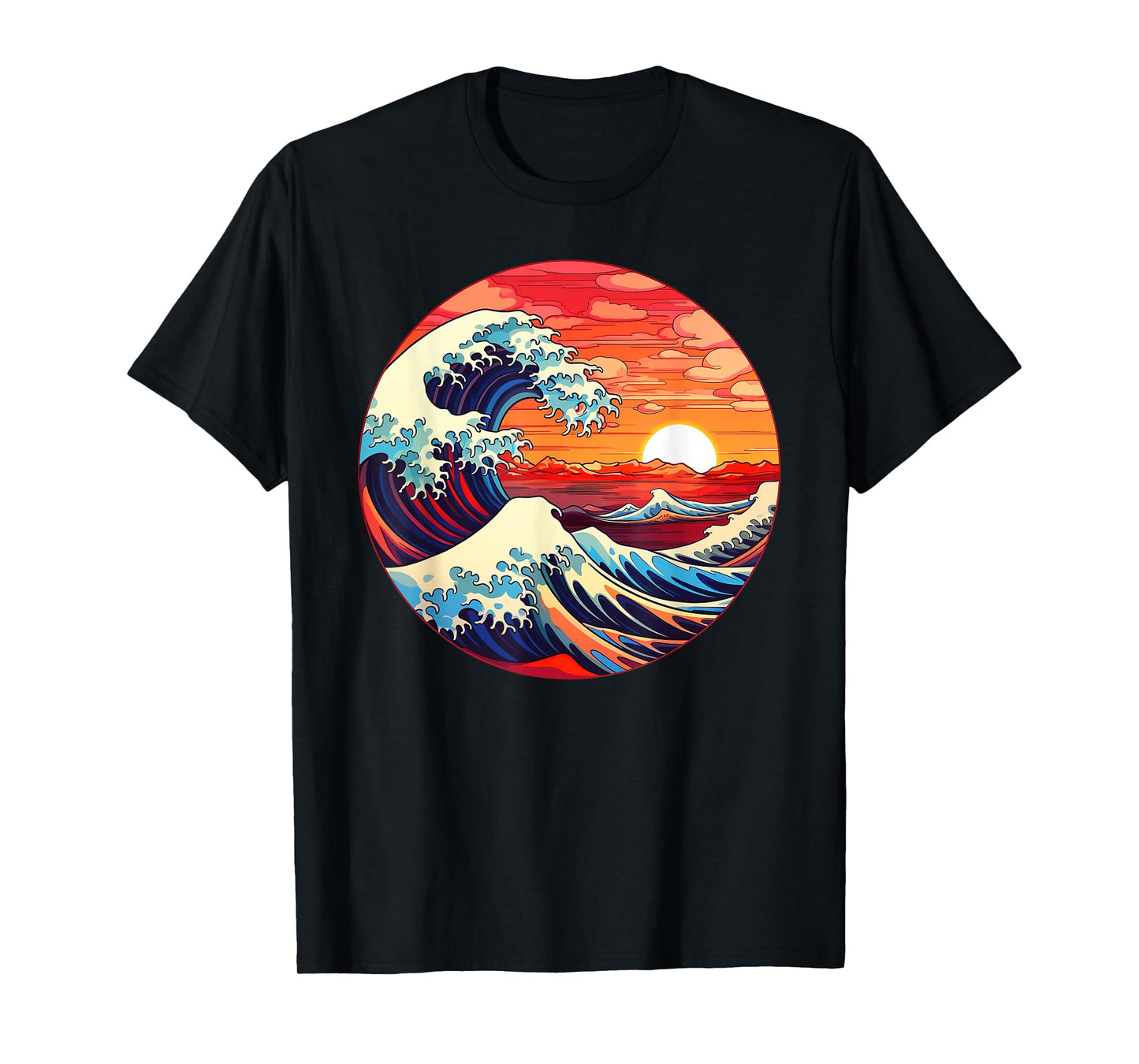 Great Art Aesthetic Tsunami boys Wave off Kanagawa Japanese T-Shirt