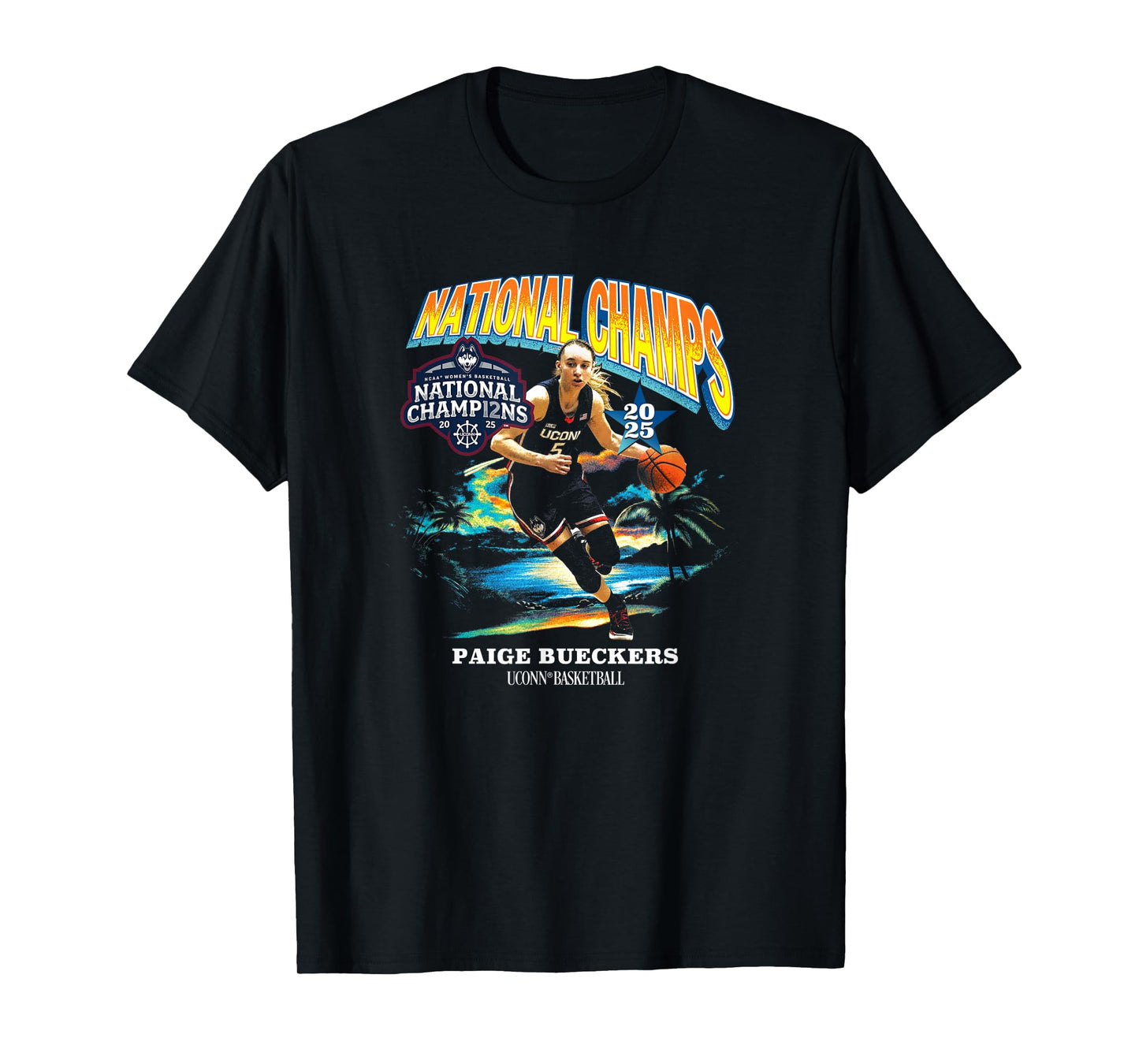 UCONN Paige Bueckers 2025 Women's Basketball National Champ T-Shirt