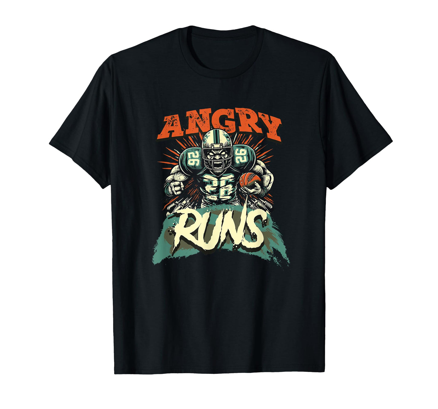 Angry Runs Good Morning Football Sports Lover Football Tee T-Shirt