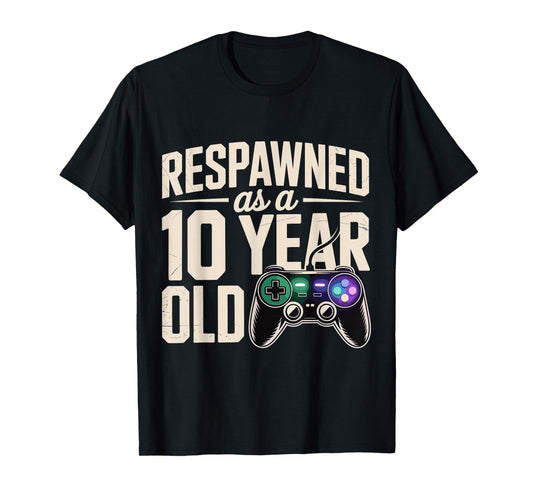 Boys 10th Birthday Shirt Boy 10 Year Old Birthday Gamer T-Shirt