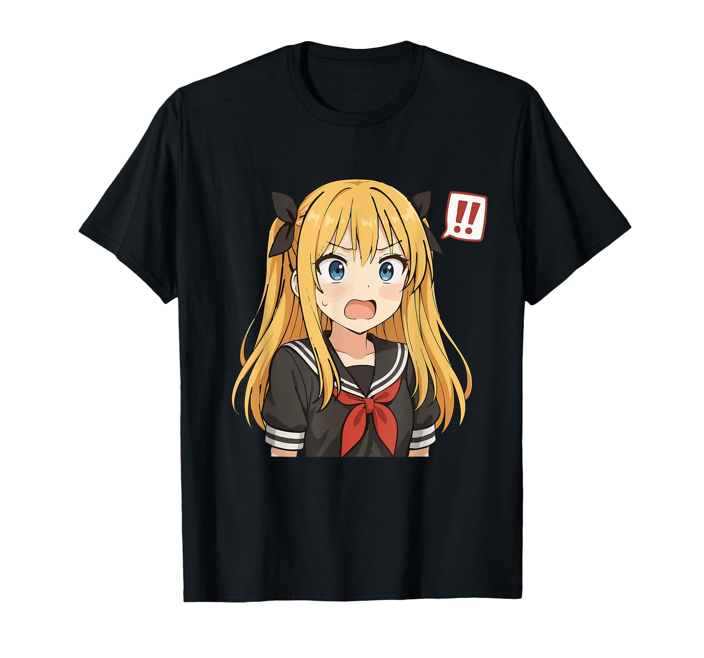 Kawaii Anime Girl Blushing Meme Face T-Shirt