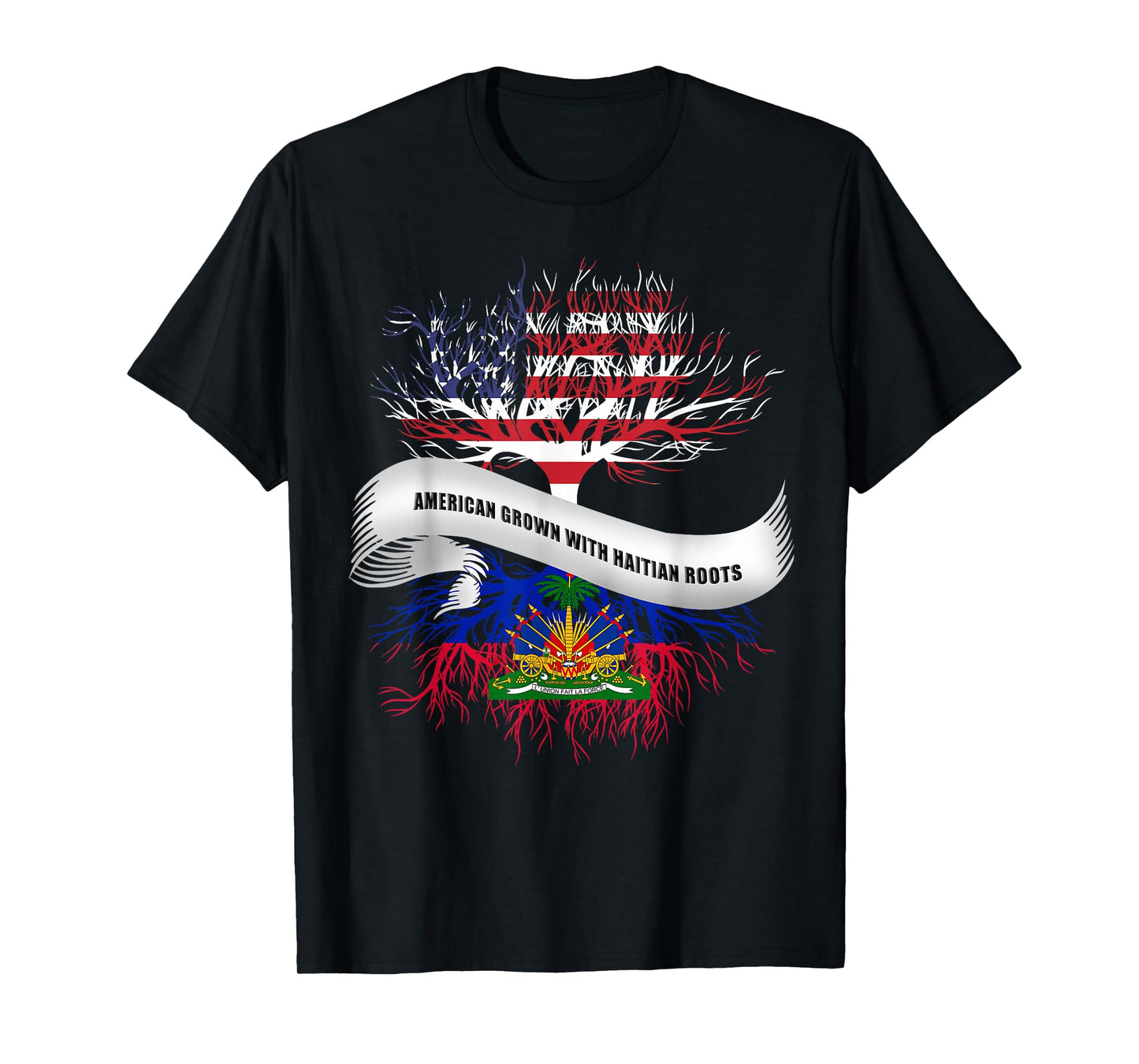American Grown With Haitian Roots T-Shirt Haiti Tee T-Shirt