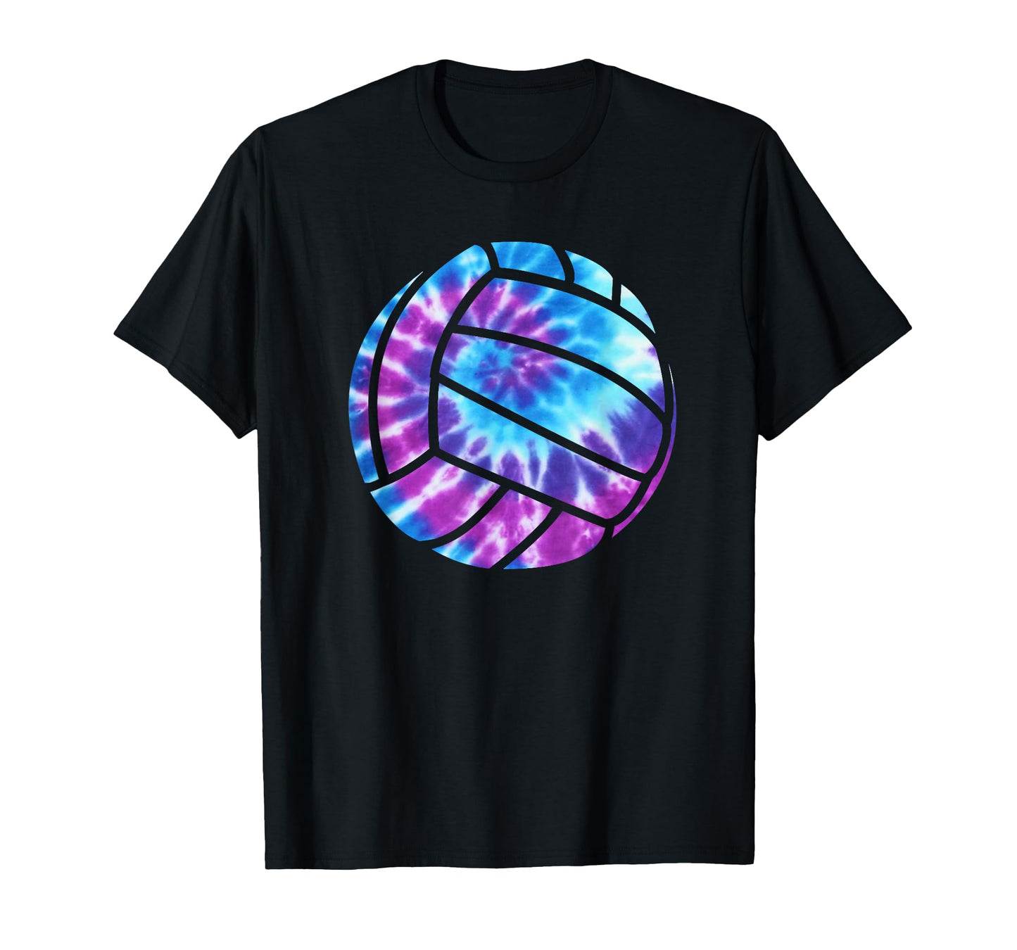 Volleyball Tie Dye Blue Purple Teenage Girls Practice T-Shirt
