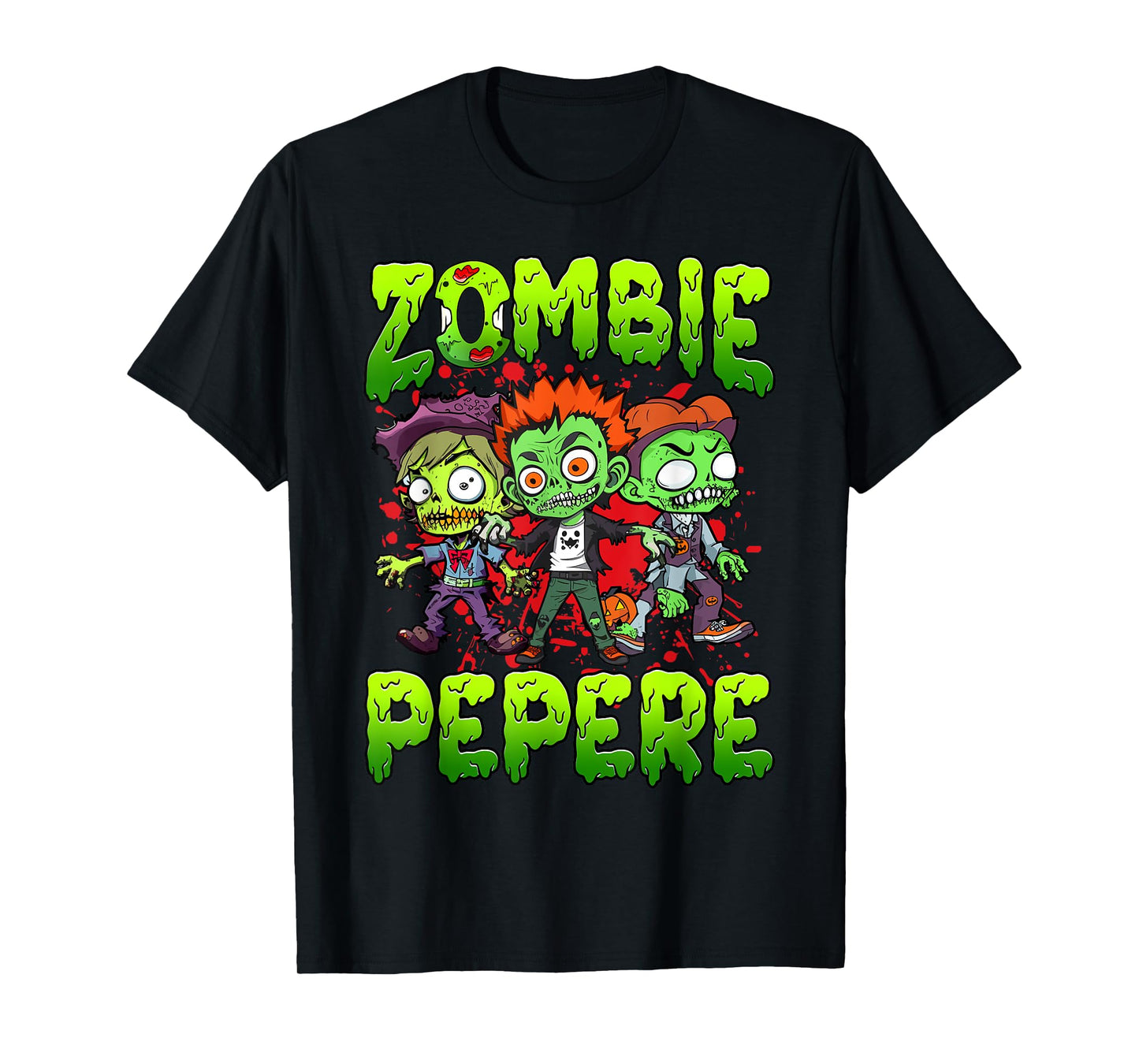 Zombie Pepere Halloween Costume Family Matching T-Shirt
