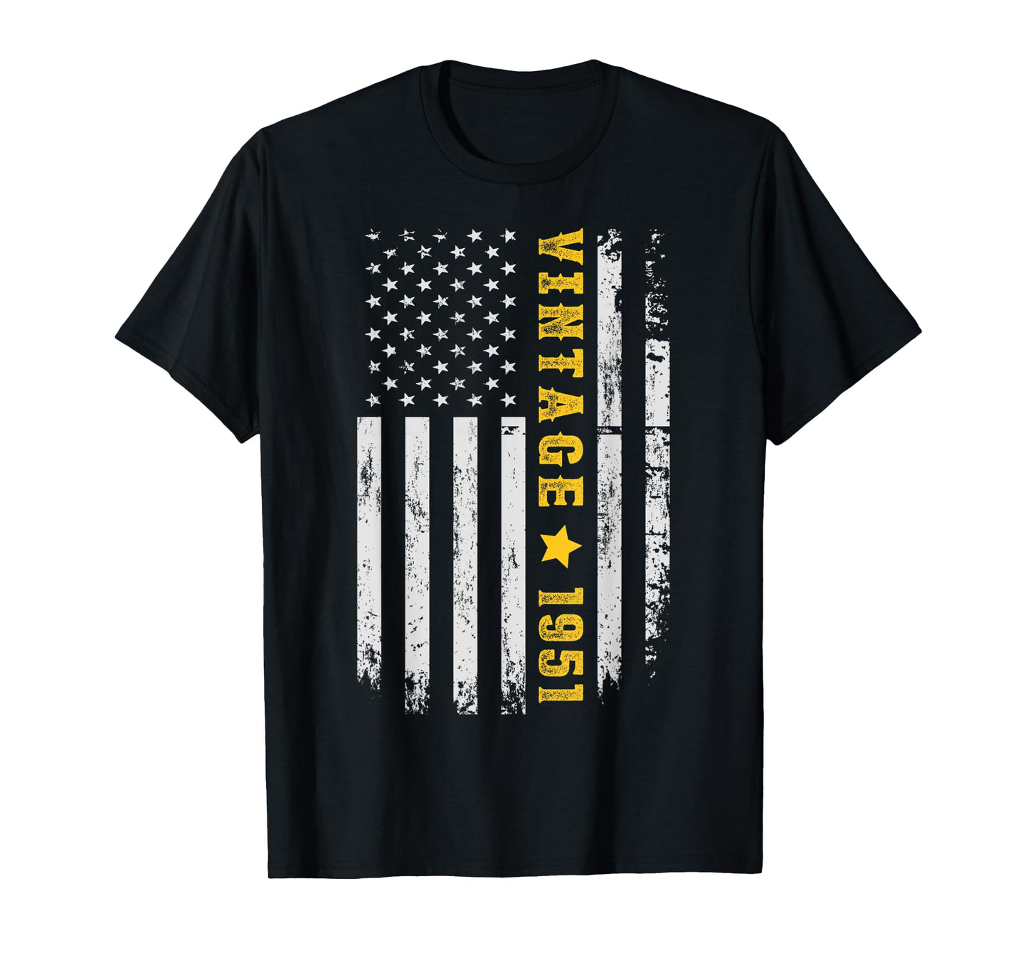Vintage 1951 American Flag 70th Birthday Awesome Since 1951 T-Shirt