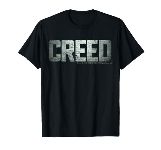 Creed Distressed Silver Movie Logo T-Shirt