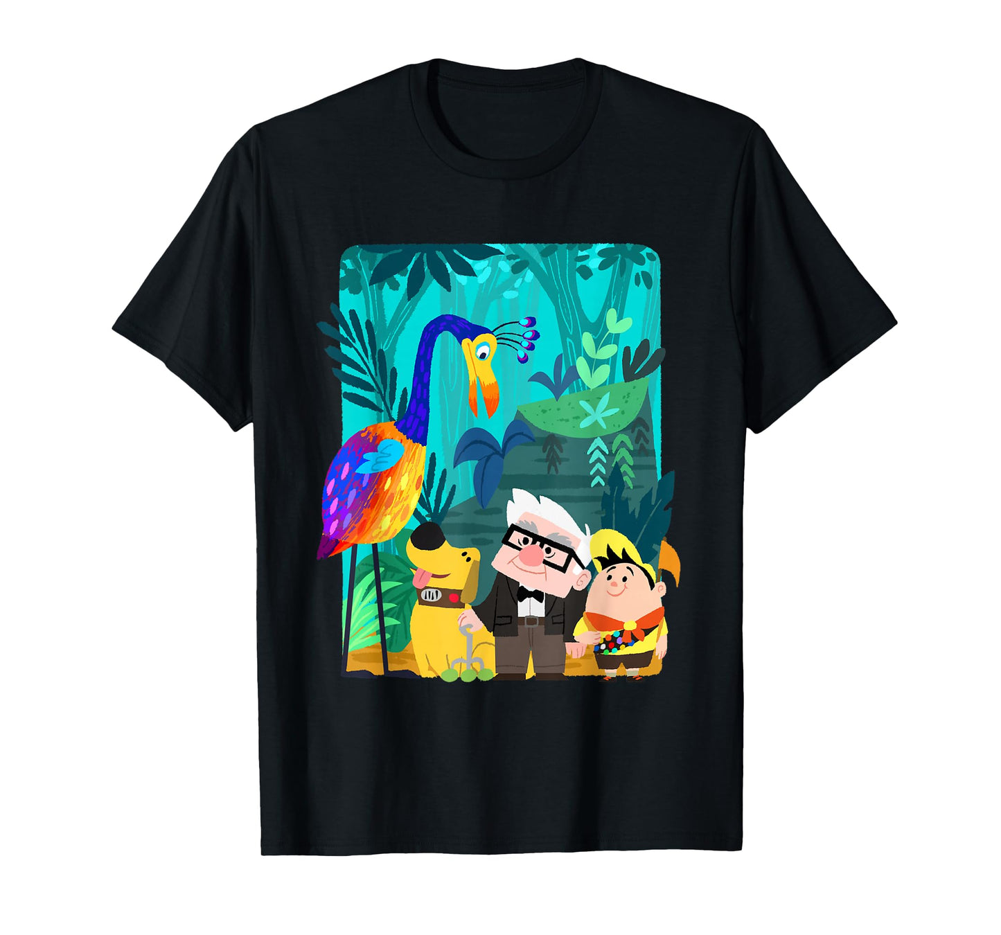 Disney and Pixar’s Up Carl Russell Dug Kevin Paradise Falls T-Shirt Small
