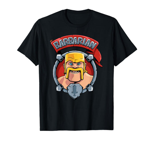 Clash Royale Barbarian Face Retro Portrait T-Shirt
