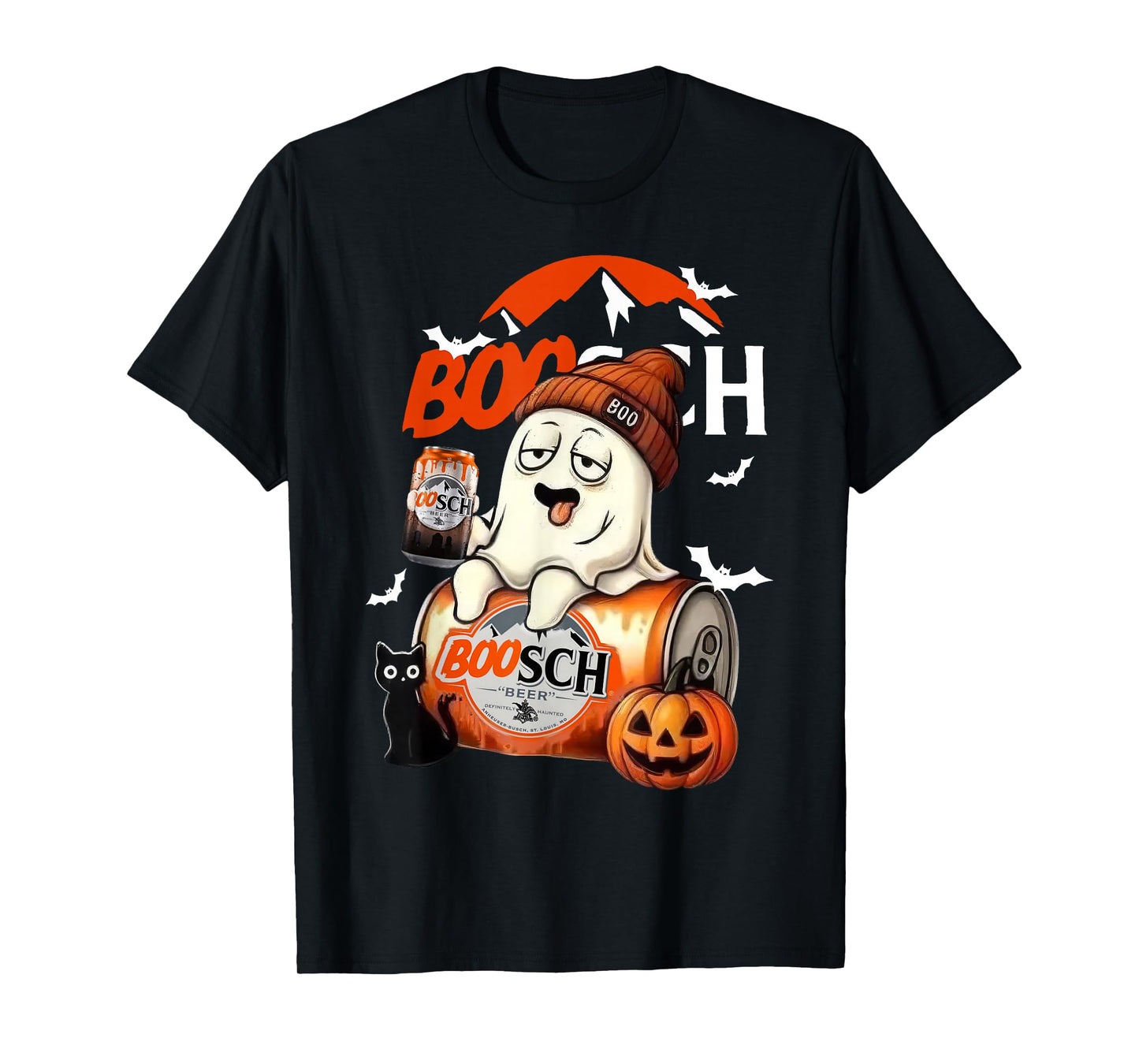 Boo Ghost Halloween Beer Party Drinking Spooky Season Men T-Shirt