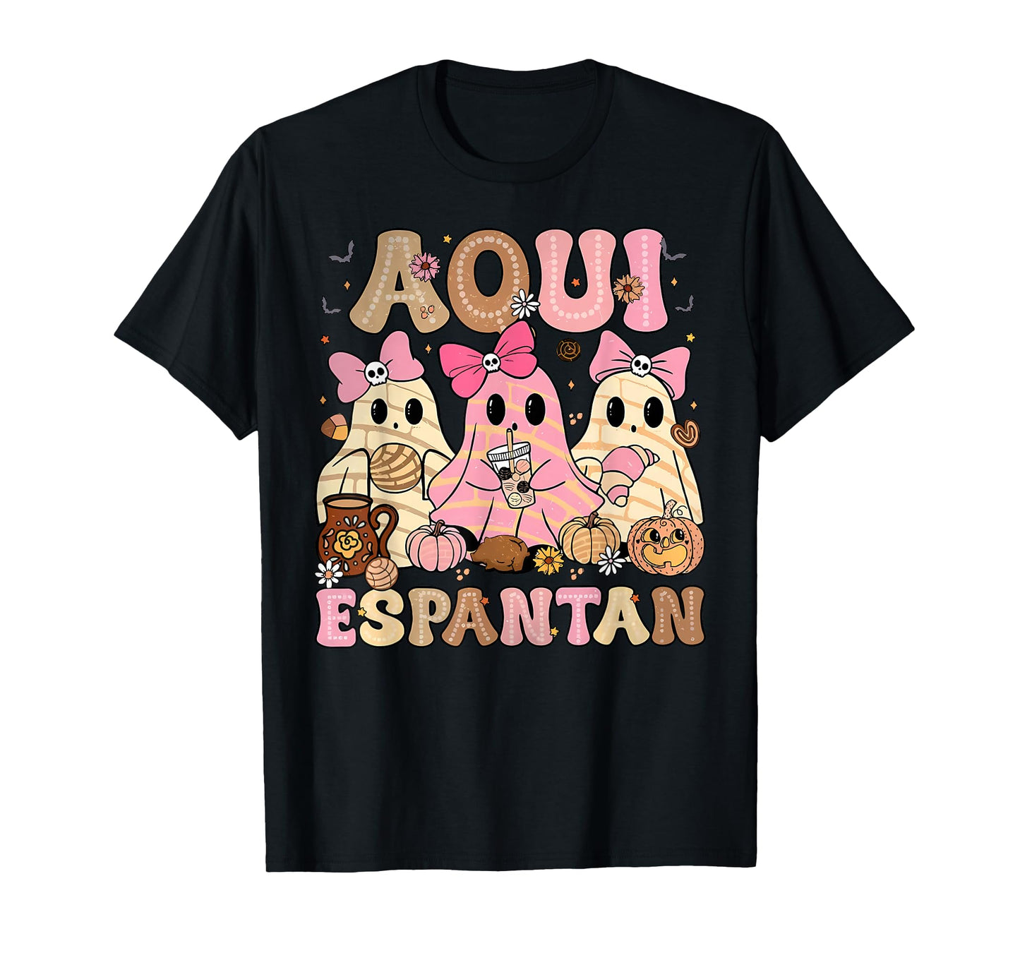 Aqui Espantan Mexican Ghost Halloween Spooky Conchas Espooky T-Shirt