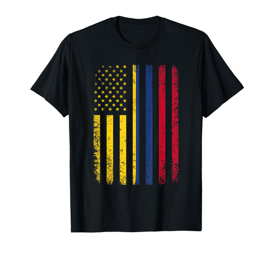 Colombia Flag 4th of July USA Colombian Flag Women Kids Men T-Shirt