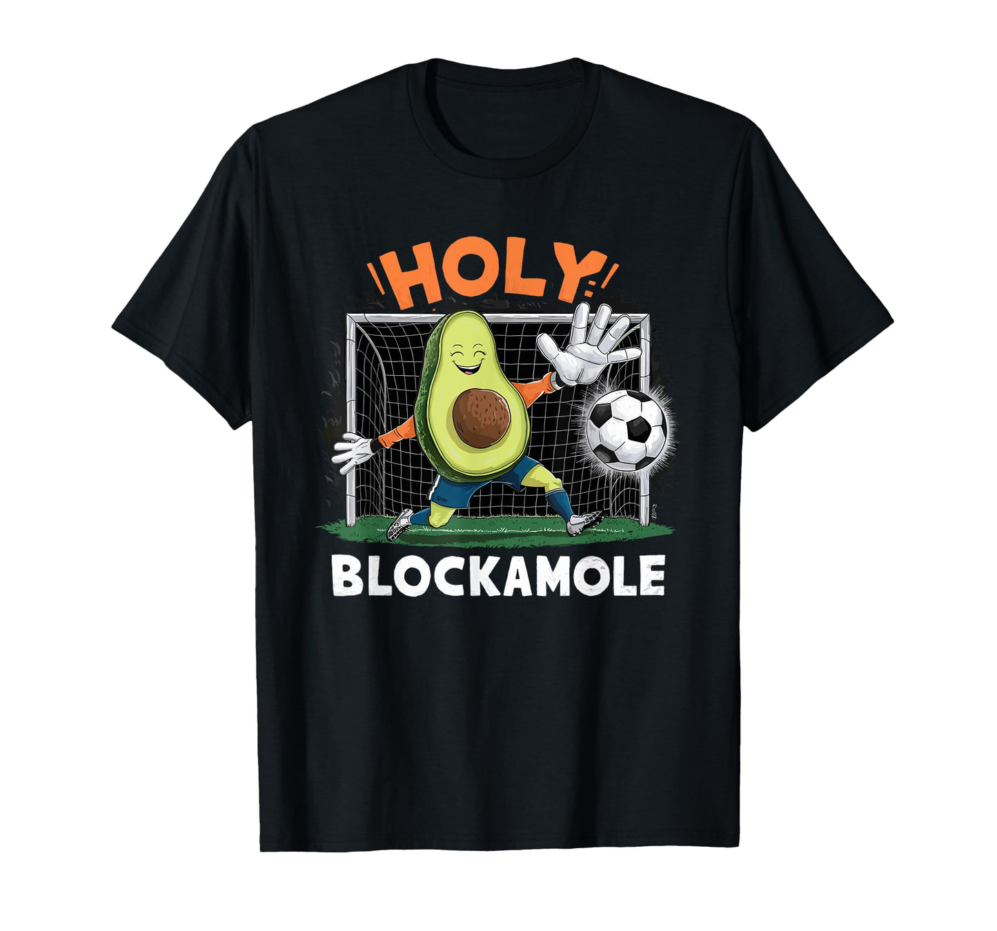 Avocado Football Player Holy Blockamole Cute Avocado Soccer T-Shirt