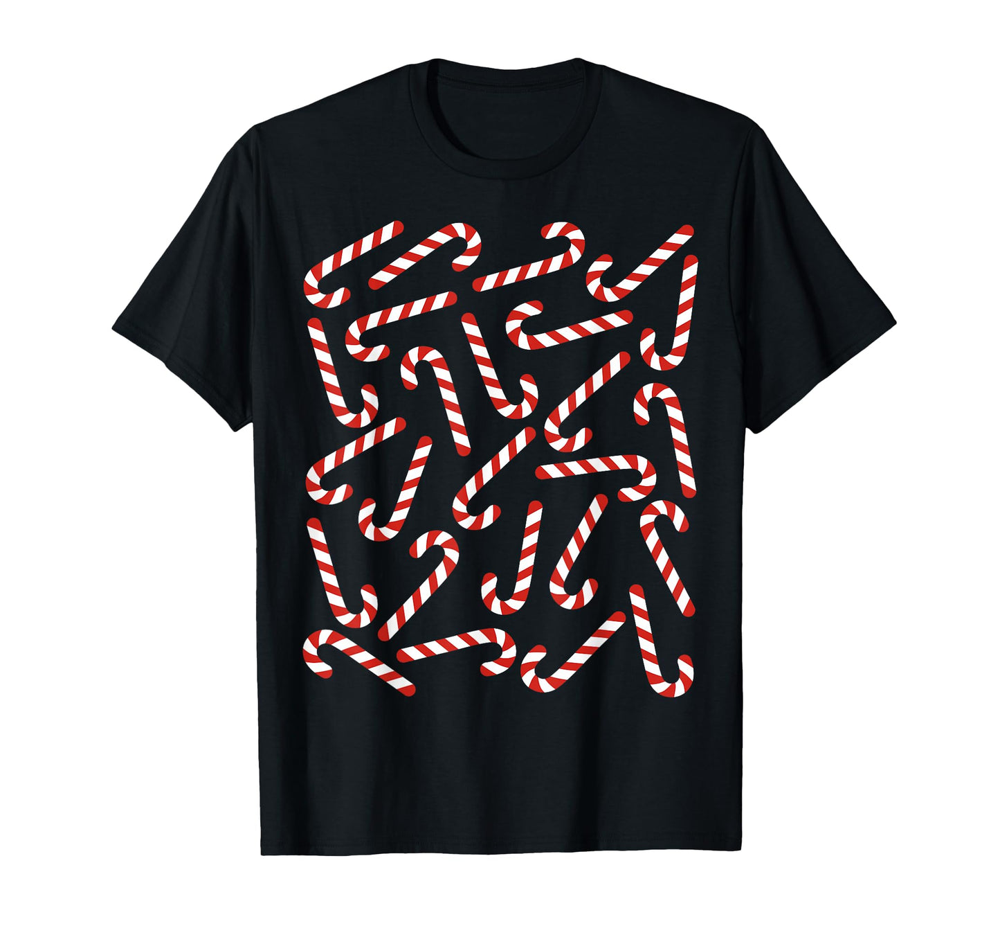 Christmas Candy Cane Costume Men Women Kids Xmas Candy T-Shirt