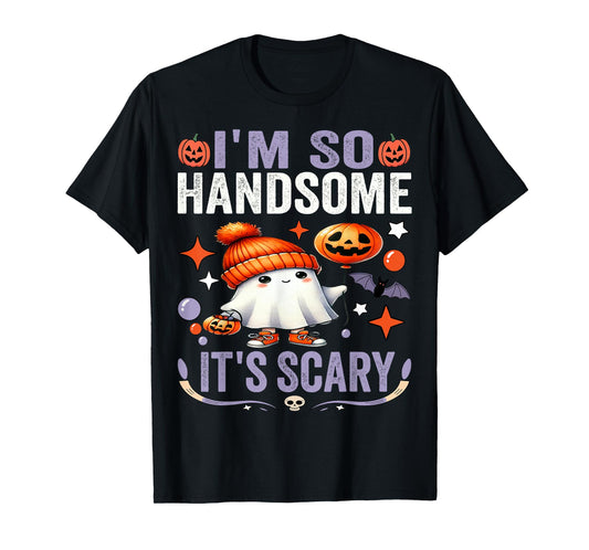 I'm So Handsome It's Scary Cute Halloween Child Ghost Outfit T-Shirt